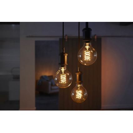 LED Bec dimmabil Philips HUE WHITE FILAMENT G93 E27/7W/230V