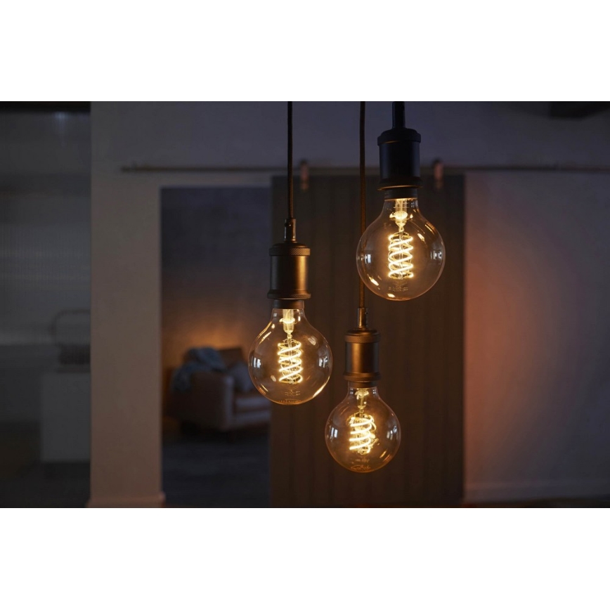 LED Bec dimmabil Philips HUE WHITE FILAMENT G93 E27/7W/230V