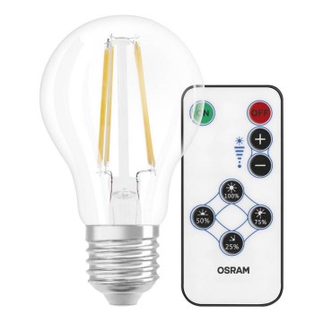 LED Bec VINTAGE E27/7W/230V cu telecomandă 2700K - Osram