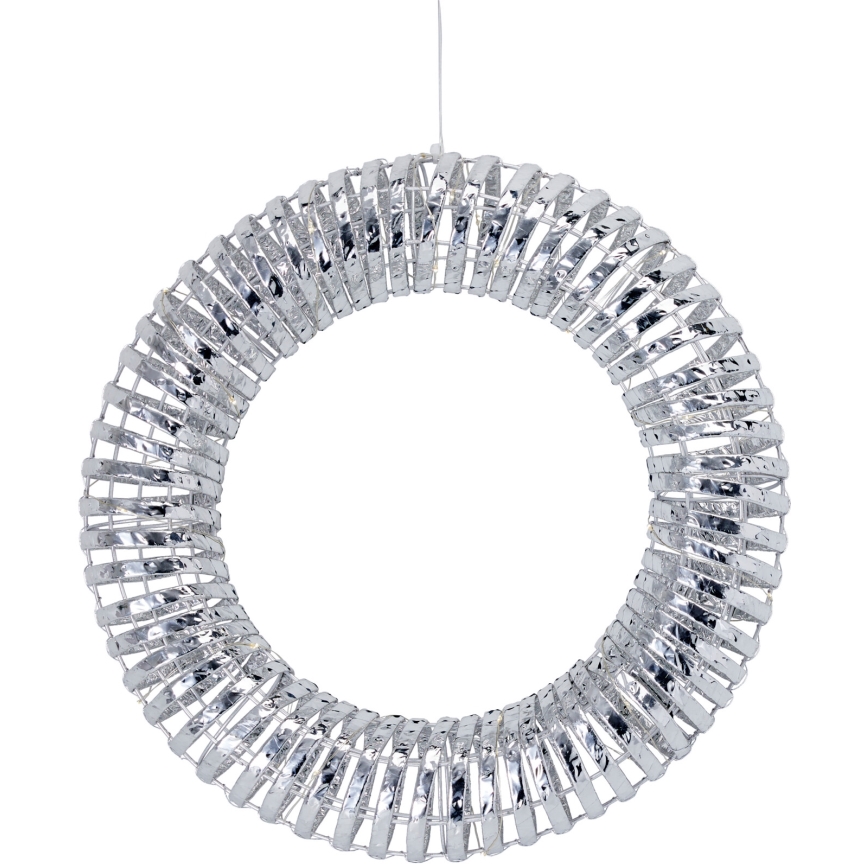 LED coroniță de Crăciun 30xLED/3xAA Ø 40 cm alb cald coroniță/argintie