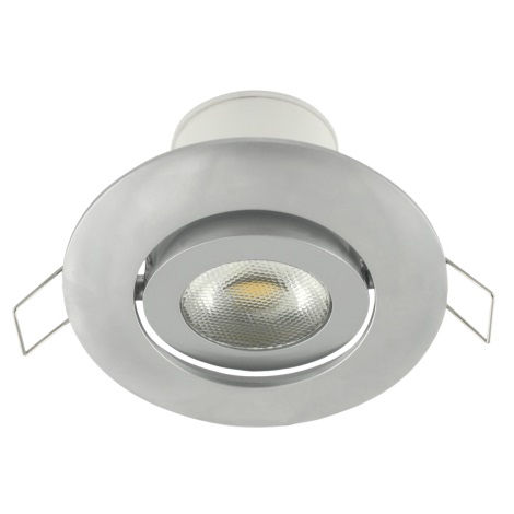 LED corp de iluminat incastrabil inclinat LED/7W/230V argintiu