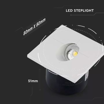 LED Corp de iluminat scară 1xLED/3W/230V 3000K