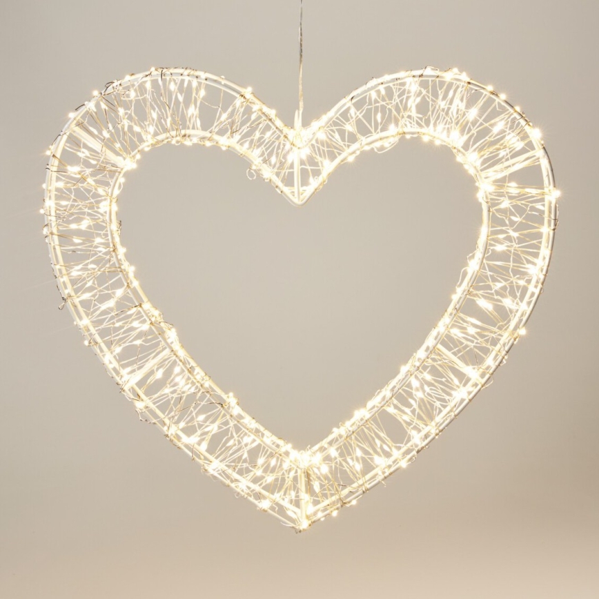 LED Decorațiune de Crăciun pentru exterior 500xLED/6W/230V 36 cm IP44 alb cald inimă/alb