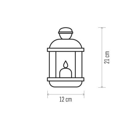 LED Felinar decorativ VINTAGE 1xLED/1,5W/3xAA