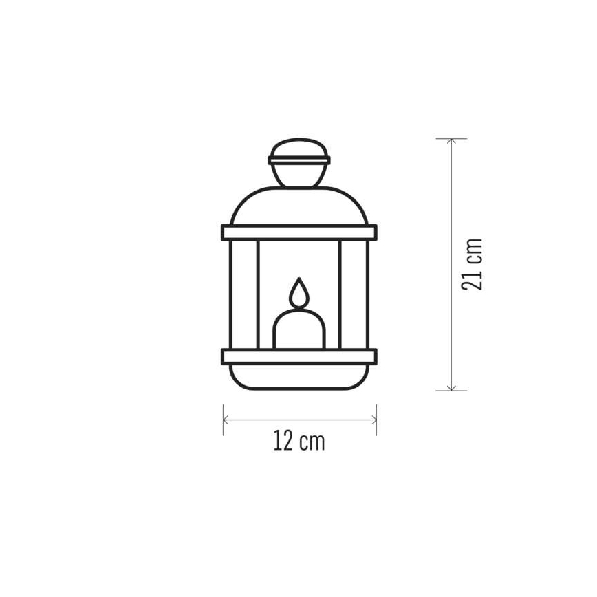 LED Felinar decorativ VINTAGE 1xLED/1,5W/3xAA