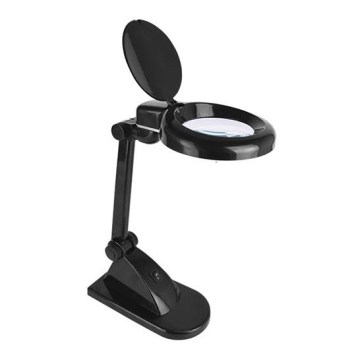 LED lampă de birou cu lupă LED/6W/230V 6500K neagră