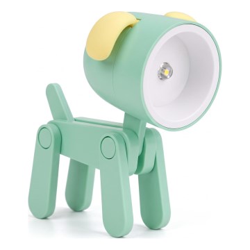 LED Lampă de birou LED/0,06W/3xLR41 câine verde