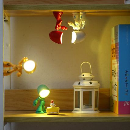 LED Lampă de birou LED/0,06W/3xLR41 robot galbenă