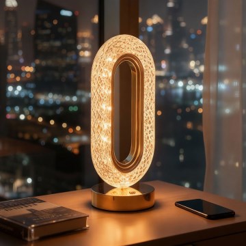 LED lampă de birou reîncărcabilă, cu intensitate reglabilă DUBAI LED/2W/5V 2700K/4000K/6500K 400 mAh aurie