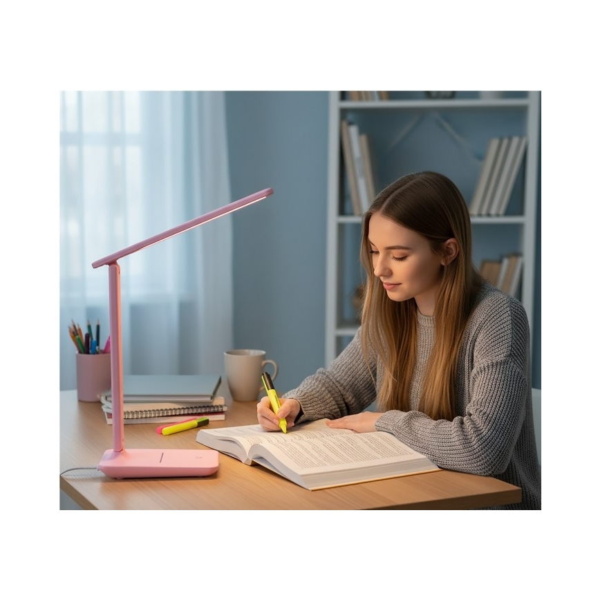 LED Lampă de masă dimerizabilă NOBLITE N LED/7W/230V 3000/4000/6500K roz
