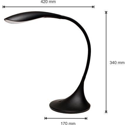 LED Lampă de masă VELA LED/6,5W/230V negru