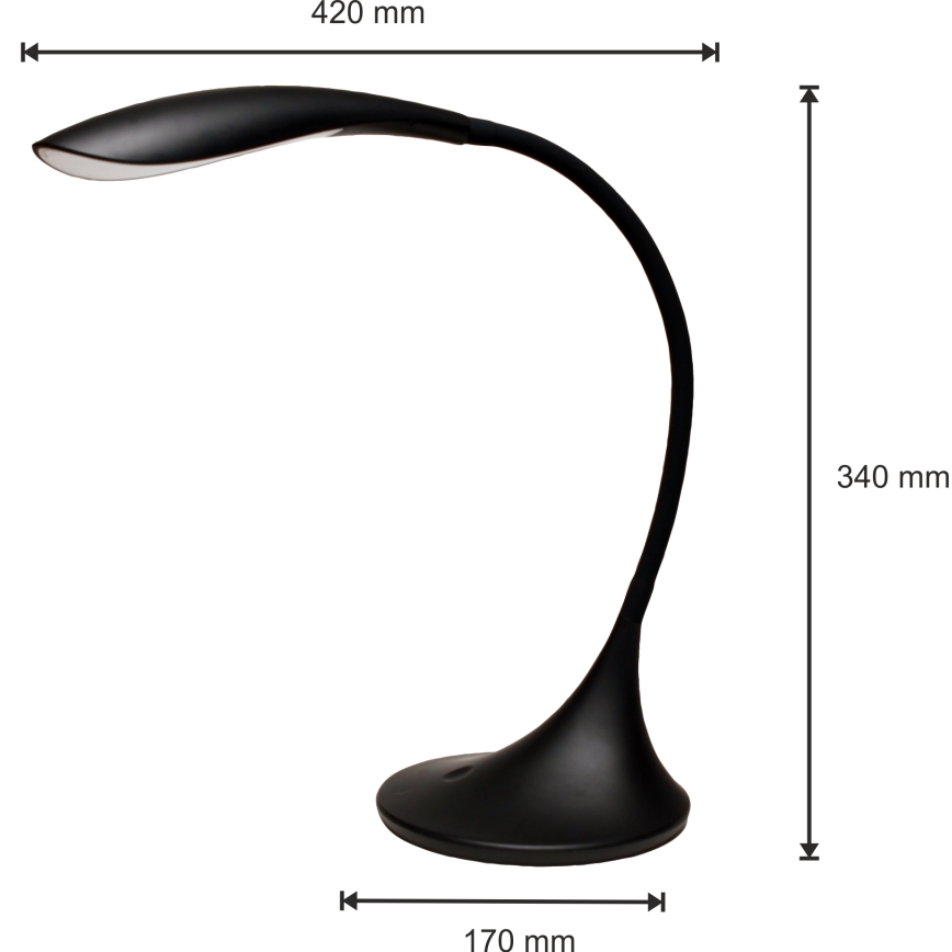 LED Lampă de masă VELA LED/6,5W/230V negru