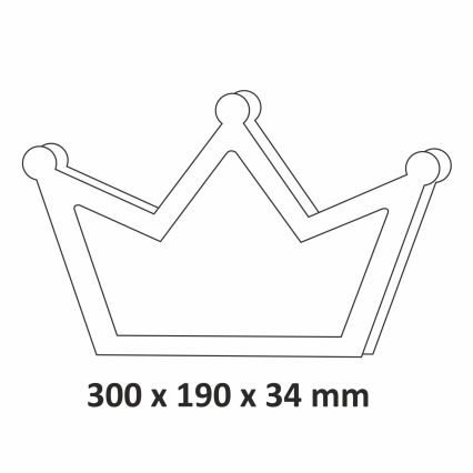 LED Lampă de perete pentru copii LED/2xAA coroană rozalie