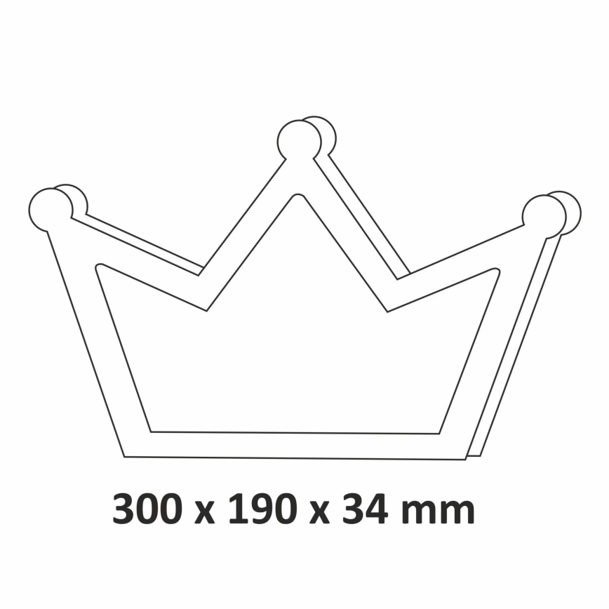 LED Lampă de perete pentru copii LED/2xAA coroană rozalie