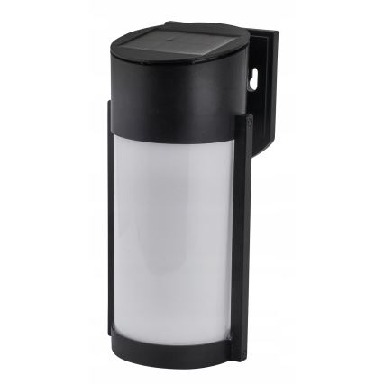 LED Lampă de perete solară LED/3,7V 300 mAh IP44 neagră