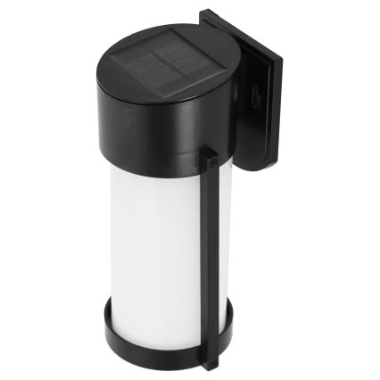 LED Lampă de perete solară LED/3,7V 300 mAh IP44 neagră