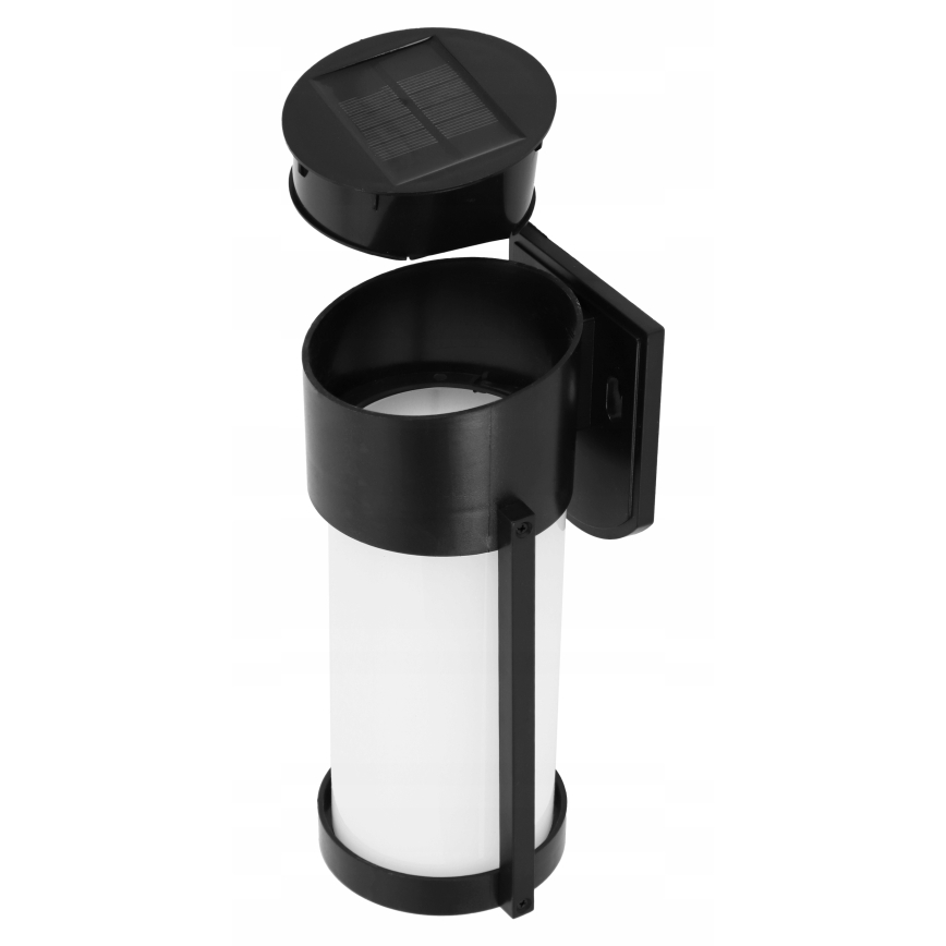 LED Lampă de perete solară LED/3,7V 300 mAh IP44 neagră