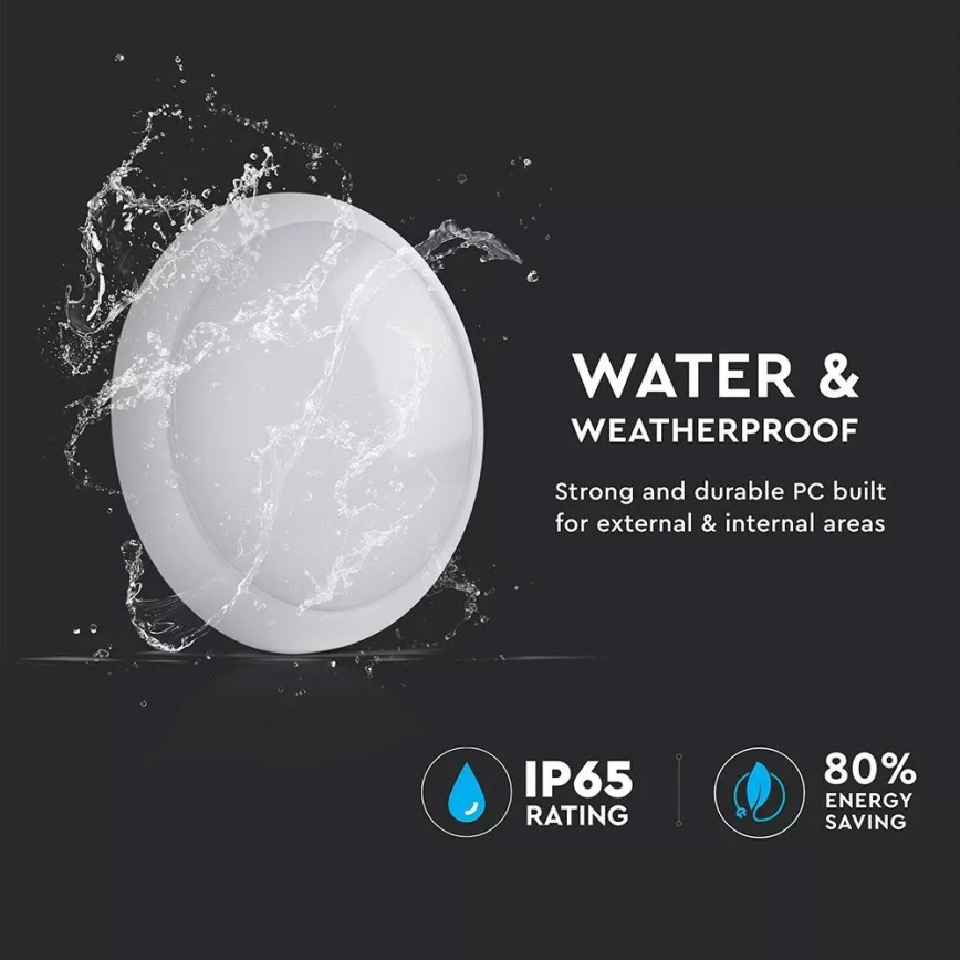 LED Lampă exterior SAMSUNG CHIP cu senzor și baterii 1xLED/15W/230V IP65