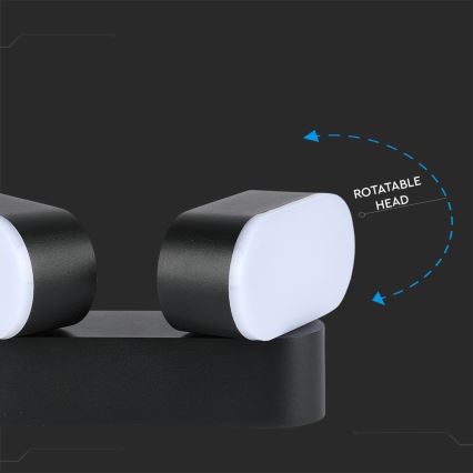 LED lampă flexibilă de perete pentru exterior 2xLED/12W/230V IP65 negru