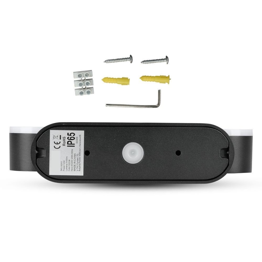 LED lampă flexibilă de perete pentru exterior 2xLED/12W/230V IP65 negru