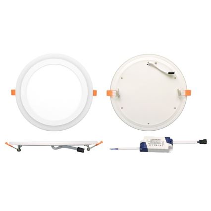 LED Lampă încastrată DUO LED/6W/230V + LED/3W