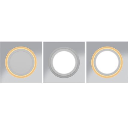 LED Lampă încastrată DUO LED/6W/230V + LED/3W