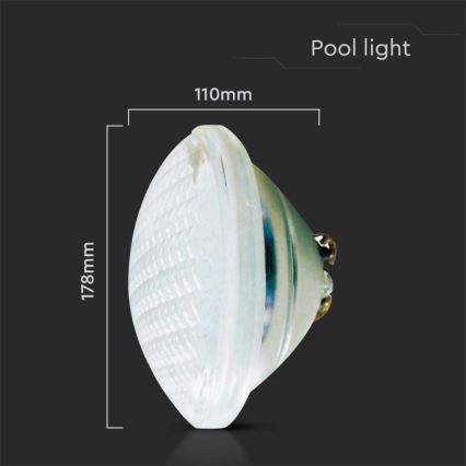 Bec LED pentru piscină LED/35W/12V IP68 6500K