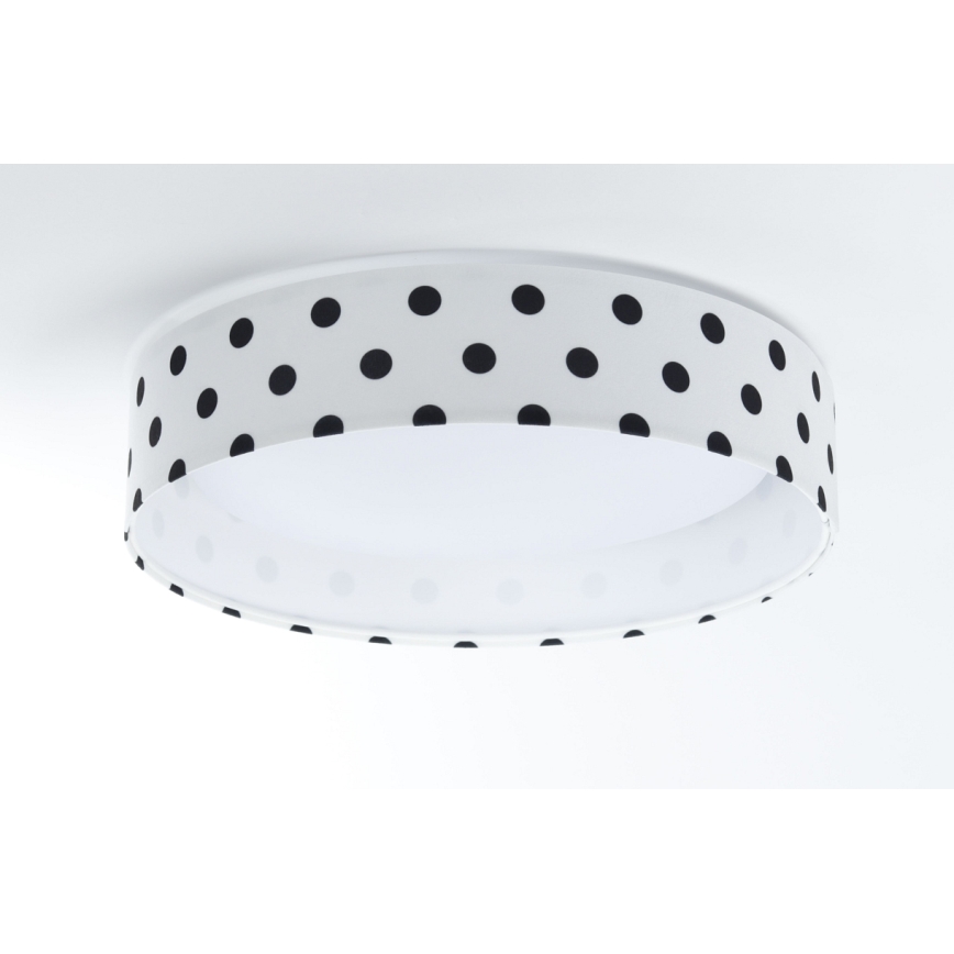 Lumină de plafon LED reglabilă pentru copii SMART GALAXY KIDS LED/24W/230V 3000-6500K cu puncte alb/negru + telecomandă