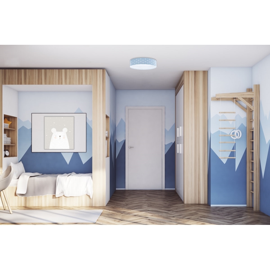 Lumină de plafon LED reglabilă pentru copii SMART GALAXY KIDS LED/24W/230V 3000-6500K stele albastre/alb + telecomandă