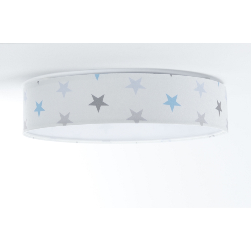 Lumină de plafon LED reglabilă pentru copii SMART GALAXY KIDS LED/24W/230V 3000-6500K stele alb/gri/albastru + telecomandă