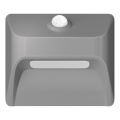 LED Lampă reîncărcabilă pentru scări cu senzor de mișcare și de amurg STEP LIGHT LED/0,3W/3,7V 2200 mAh IP53 gri