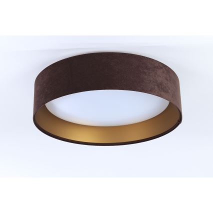 Lumină de plafon LED reglabilă SMART GALAXY LED/36W/230V diametru 55 cm 2700-6500K Wi-Fi Tuya maro/auriu + telecomandă