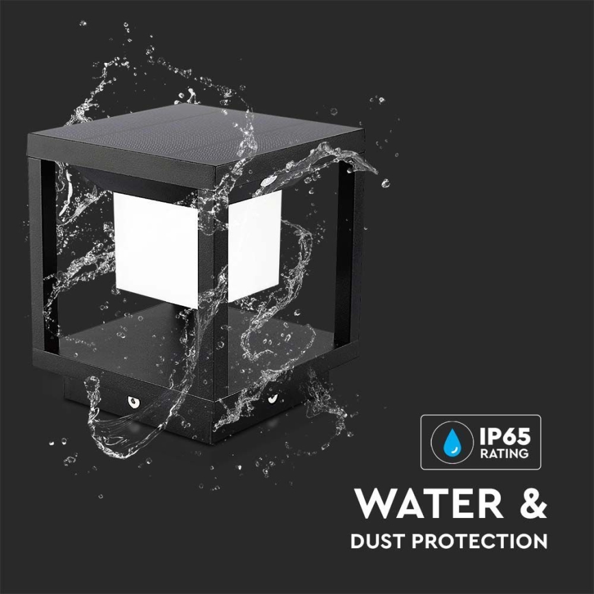 Lumină solară LED cu senzor LED/2W/5,5V 3000K IP65 2600 mAh negru