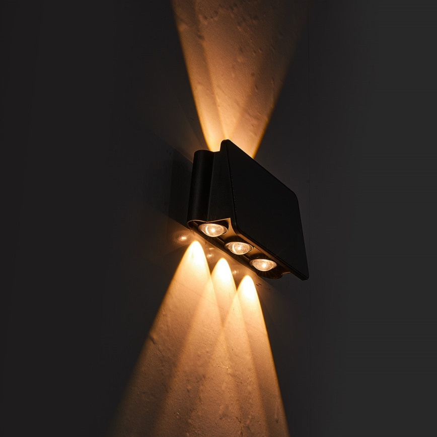 Lumină solară de perete LED ALF LED/4W/1300 mAh 3000K IP54 negru