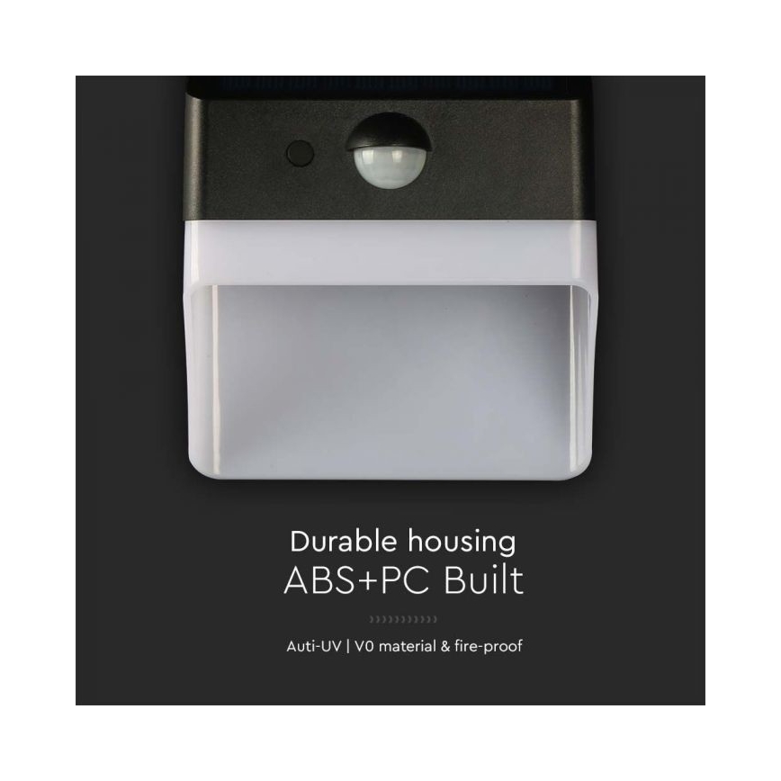 Lumină solară LED de perete cu senzor LED/2W/3,7V 4000K IP65 1200 mAh