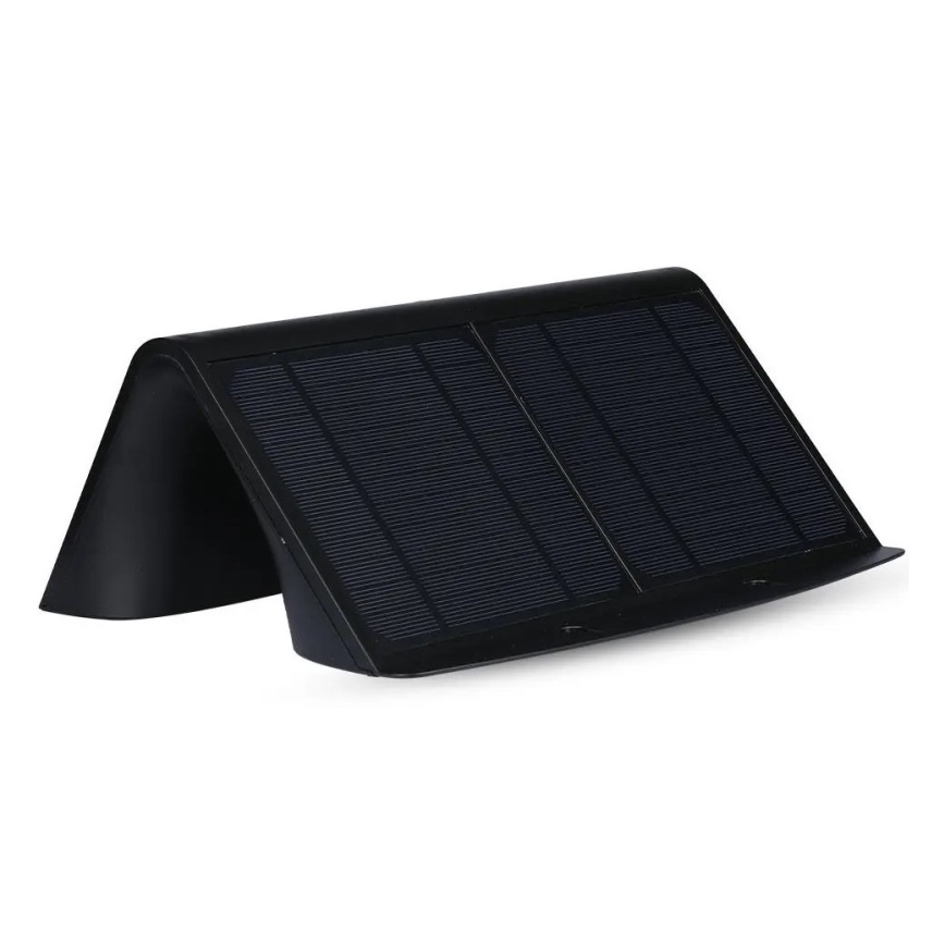 Lumină solară LED de perete cu senzor LED/7W/3,7V 4000K IP65 4000 mAh negru