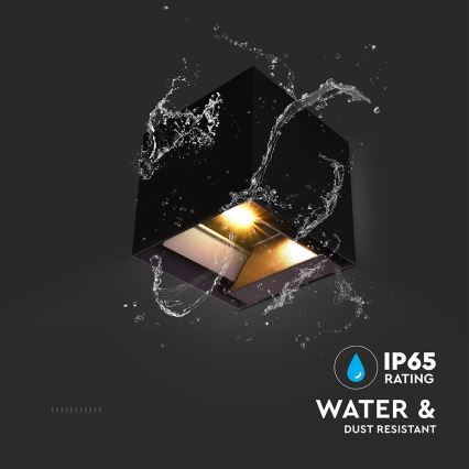 Lampă solară de perete cu LED și senzor LED/9W/3,7V 3000/4000/5000K 2600 mAh IP65 negru