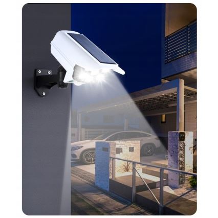 Cameră de supraveghere solară LED decorativă cu senzor KAMERA LED/1W/3,7V 1200 mAh IP44 + telecomandă