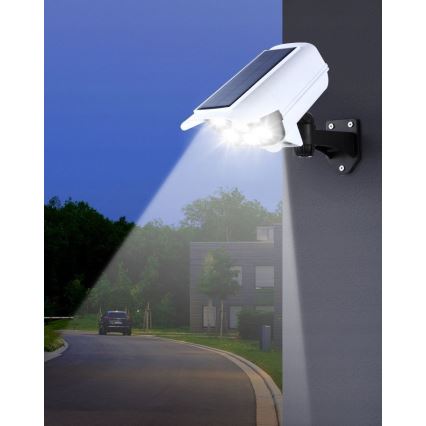 Cameră de supraveghere solară LED decorativă cu senzor KAMERA LED/1W/3,7V 1200 mAh IP44 + telecomandă