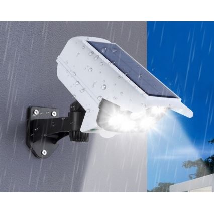 Cameră de supraveghere solară LED decorativă cu senzor KAMERA LED/1W/3,7V 1200 mAh IP44 + telecomandă