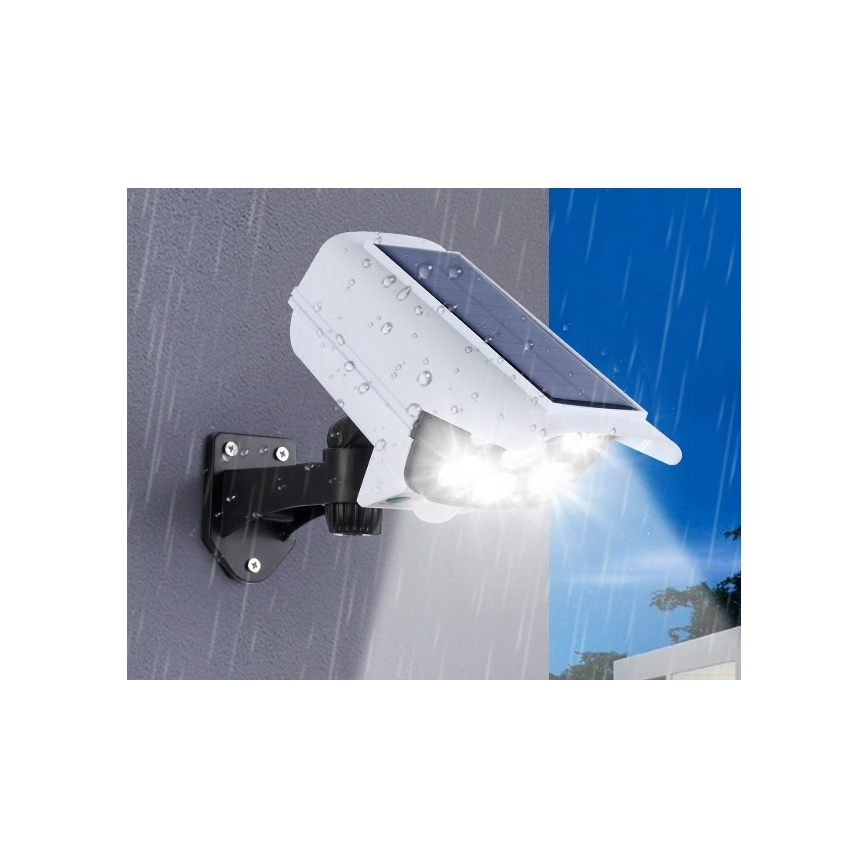 Cameră de supraveghere solară LED decorativă cu senzor KAMERA LED/1W/3,7V 1200 mAh IP44 + telecomandă