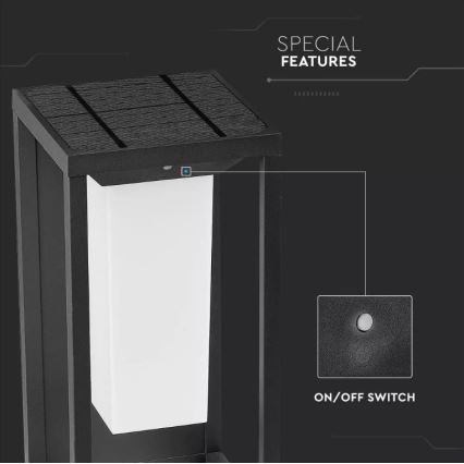 Lumină solară de perete cu LED și senzor, cip SAMSUNG LED/2W/3,7V IP65 2600 mAh