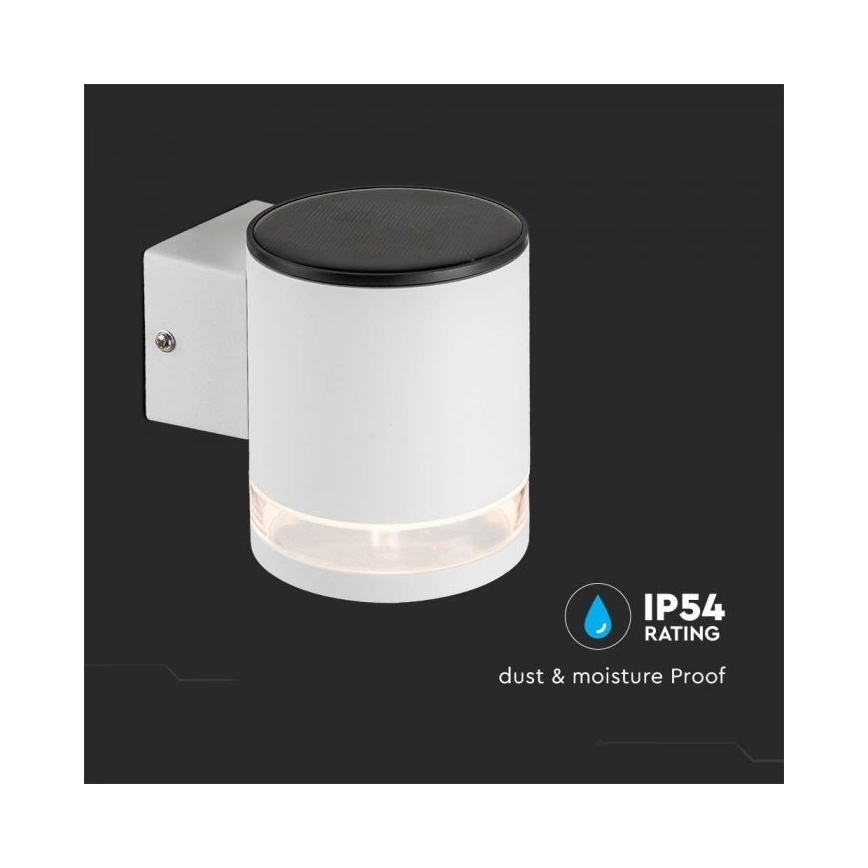 LED Lampă solară de perete pentru exterior LED/1W/3,7V 3000K IP54 1200 mAh albă