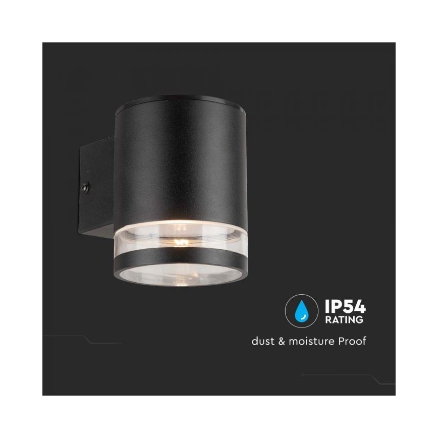 LED Lampă solară de perete pentru exterior LED/1W/3,7V 3000K IP54 1200 mAh negru