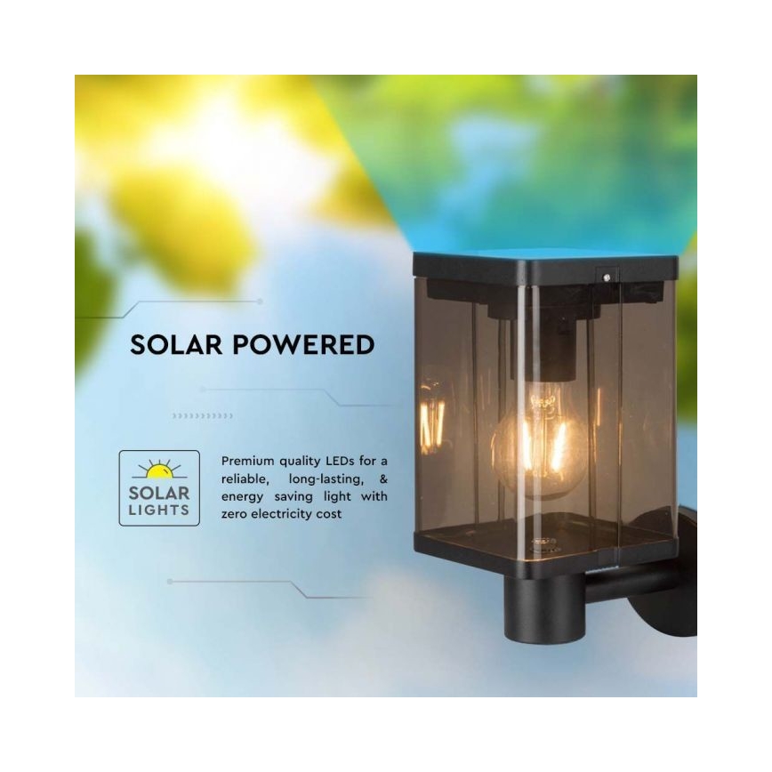 Lampă solară LED de perete pentru exterior cu senzor LED/2,5W/3,7V 3000K IP54 2000 mAh