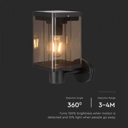 Lampă solară LED de perete pentru exterior cu senzor LED/2,5W/3,7V 3000K IP54 2000 mAh