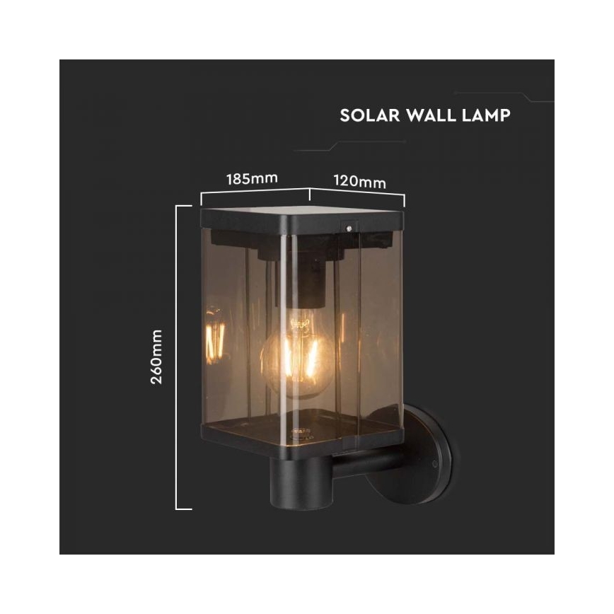 Lampă solară LED de perete pentru exterior cu senzor LED/2,5W/3,7V 3000K IP54 2000 mAh