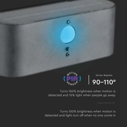 Lampă solară LED de perete pentru exterior cu senzor LED/2,5W/3,7V 3000K IP54 2000 mAh