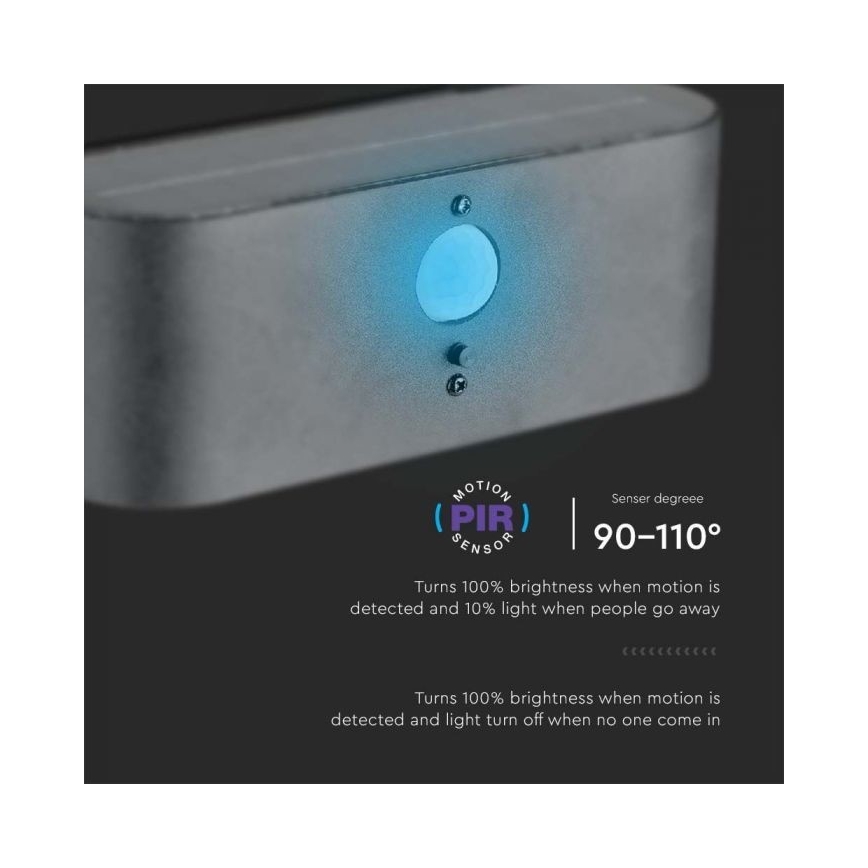 Lampă solară LED de perete pentru exterior cu senzor LED/2,5W/3,7V 3000K IP54 2000 mAh