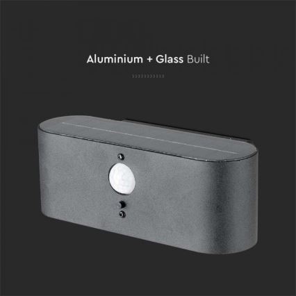 Lampă solară LED de perete pentru exterior cu senzor LED/2,5W/3,7V 3000K IP54 2000 mAh